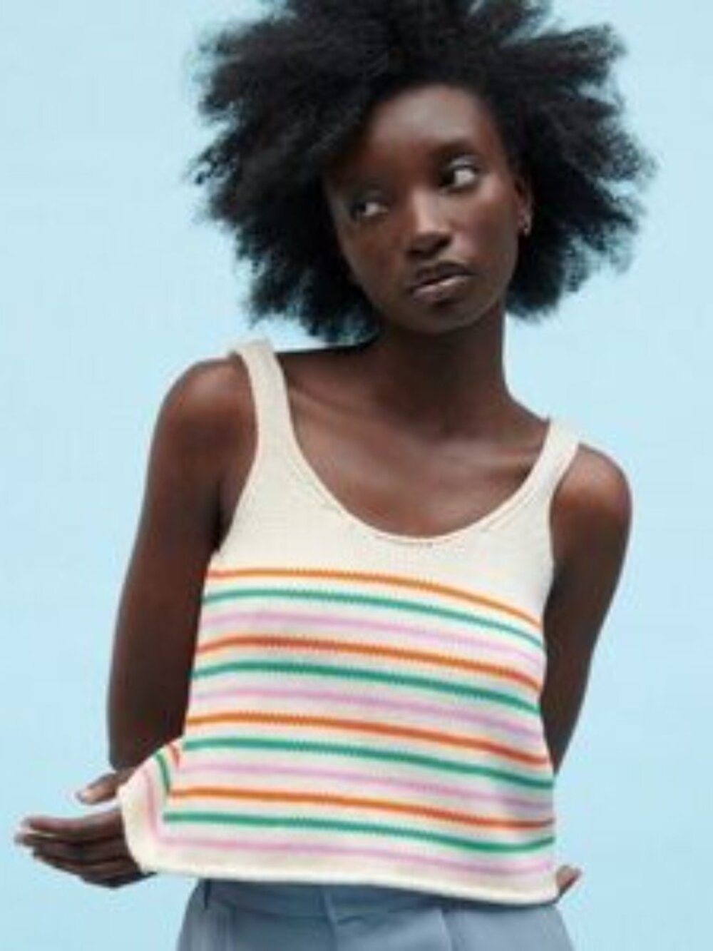 Zara Knit Stripe Tank Top
